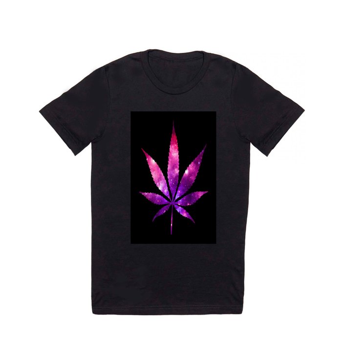 Weed : High Times fuchsia Pink Purple Galaxy T Shirt