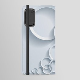Abstract Techno Bubble Grey Background. Android Wallet Case