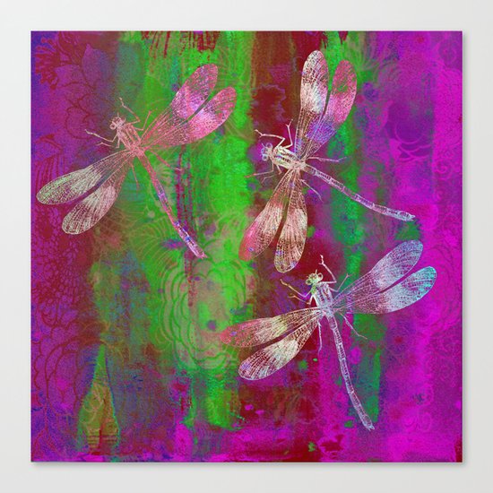 A Dragonflies QR Canvas Print