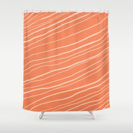 A Fresh Piece of Salmon Shower Curtain