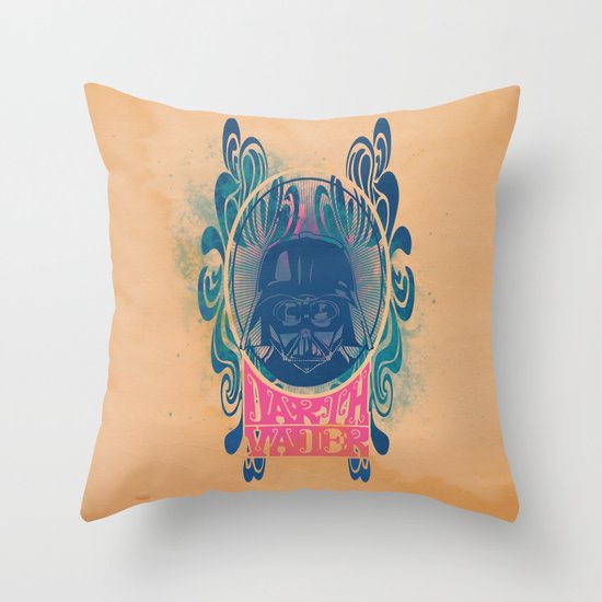 Psychedelic Vader Throw Pillow