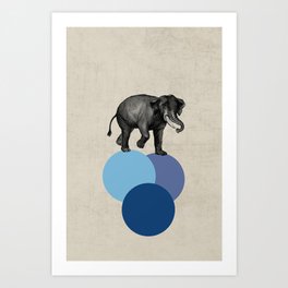 elephant balance Art Print