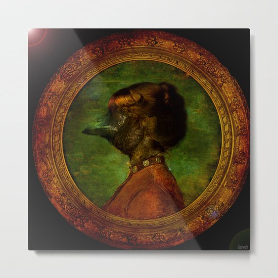 Miss Crow Metal Print
