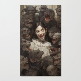 The girl who faced her demons Canvas Print