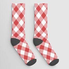 Spring/Summer Farmhouse Style Gingham Check Socks