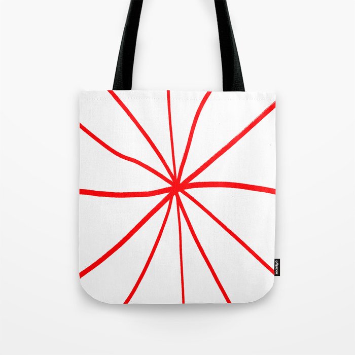 Funnies stripes 13 red Tote Bag