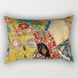 Gustav Klimt Lady With Fan Rectangular Pillow