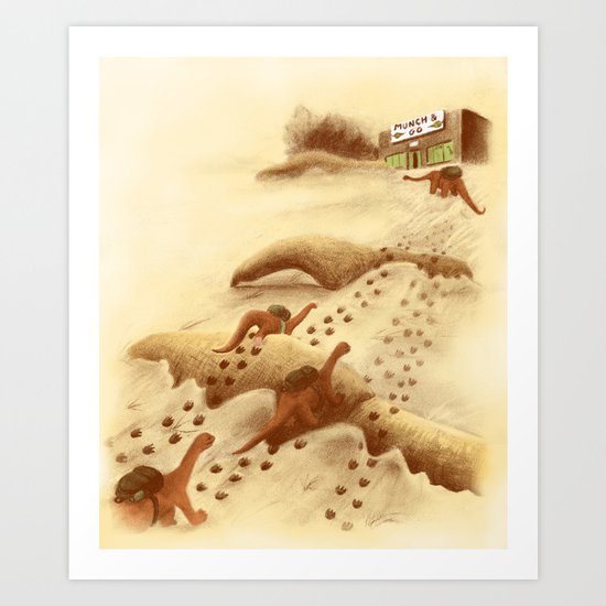 Dinosaur Migration Art Print