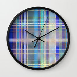 Blue and Green Geometric Wall Clock