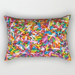 Rainbow Sprinkles Sweet Candy Colorful Rectangular Pillow