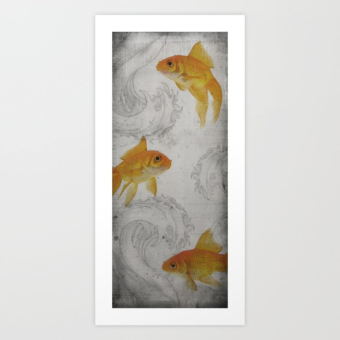 3 Goldfish Art Print