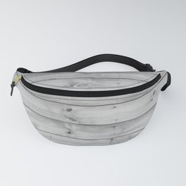 gray distressed stained painted wood board wall Fanny Pack