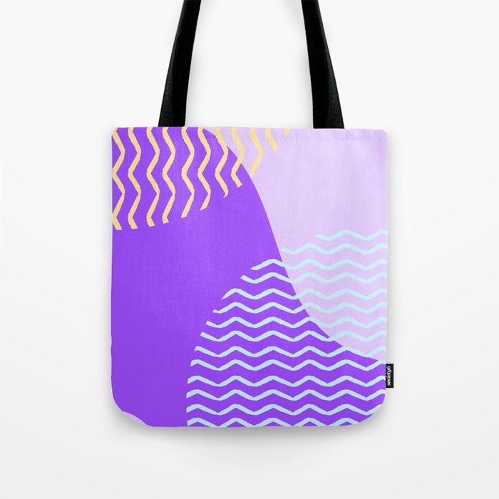 Chevrons and Curves Tote Bag