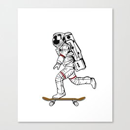 Astronaut Skater Canvas Print