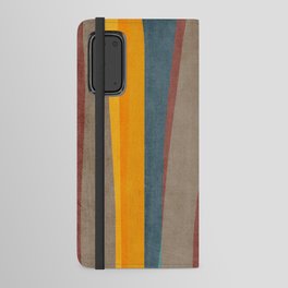 Yellow Orange Blue Beige Brown Modern MCM Art Android Wallet Case