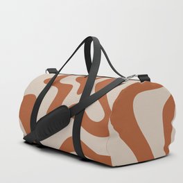 Liquid Swirl Abstract Pattern in Clay and Putty Duffle Bag