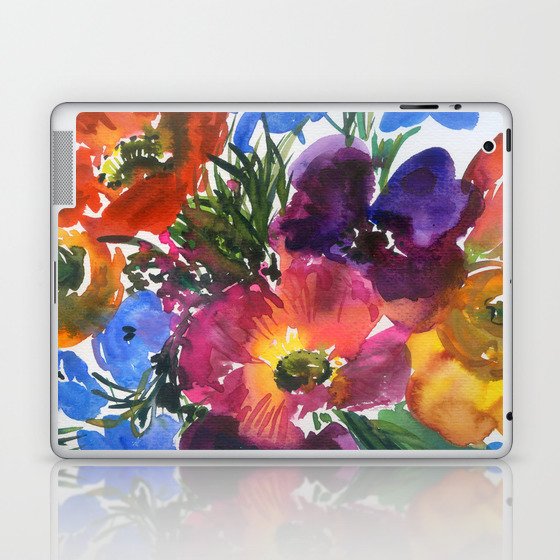 colorful bouquet: delphiniums Laptop & iPad Skin