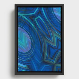 Mood Ring in Blues Framed Canvas