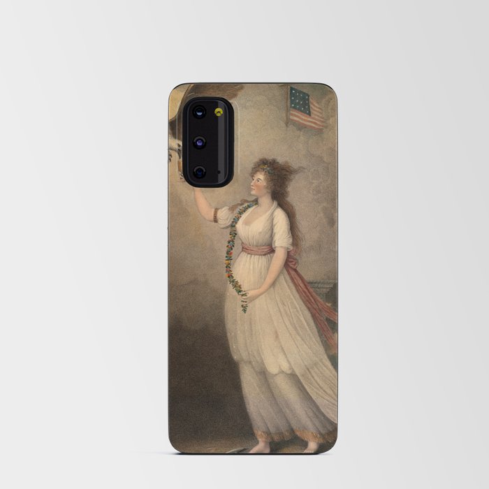 Liberty, In the form of the Goddess of Youth, giving Support to the Bald Eagle, 1796 by Edward Savage Android Card Case