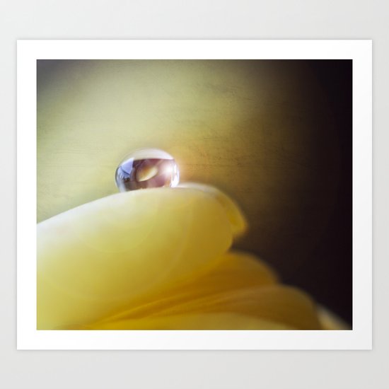 Yellow tear Art Print
