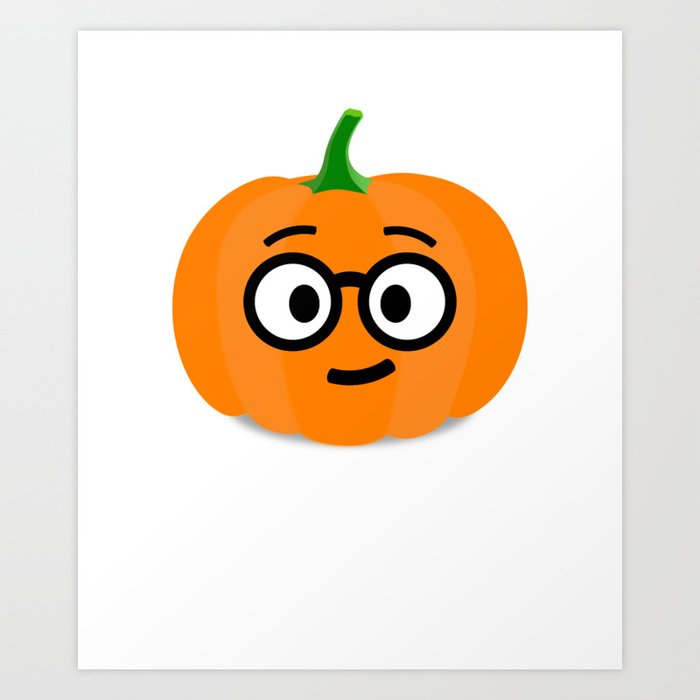 pumpkinemoji nerdy Art Print by blink imprints Society6