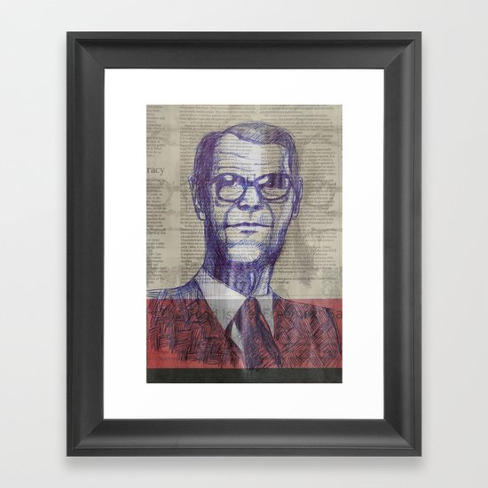 cream Framed Art Print