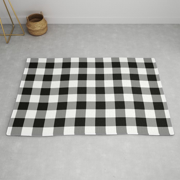 Black And White Country Buffalo Check Rug By Mod Around The Corner Society6