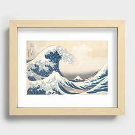 The Great Wave Off Kanagawa by Katsushika Hokusai Thirty Six Views of Mount Fuji - The Great Wave Recessed Framed Print