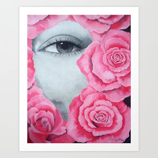 With my roses Art Print