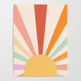 Boho Sun Colorful Poster