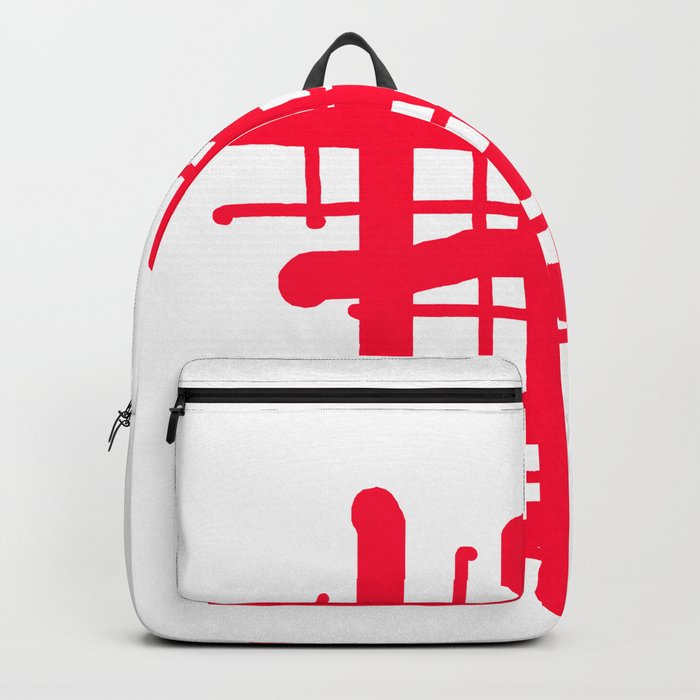 RED check Backpack