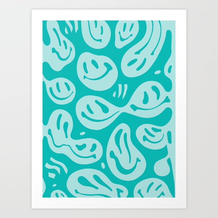 Eggshell Blue Melted Happiness Art Print