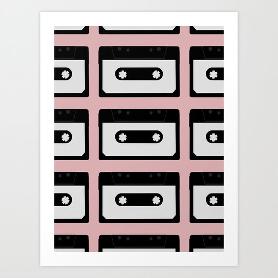 Cassette pattern Art Print
