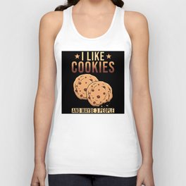 I like Cookies and maybe 3 People Unisex Tank Top