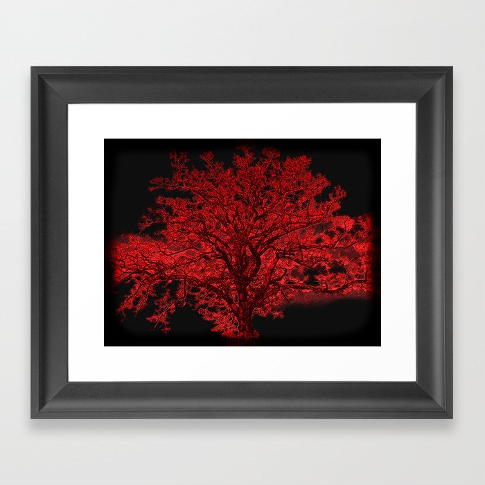 Red Tree A182 Framed Art Print