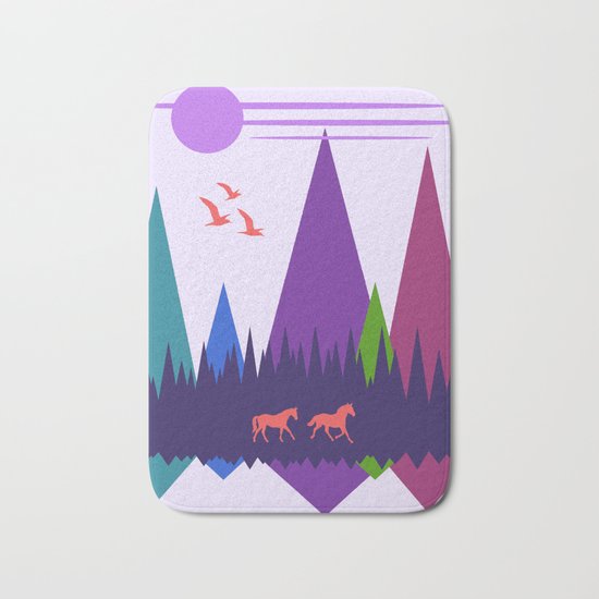 Two Horses Bath Mat