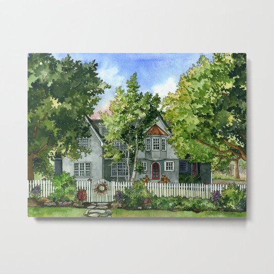 The Red Door Metal Print