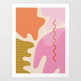 Bright Splotchy Shapes Art Print
