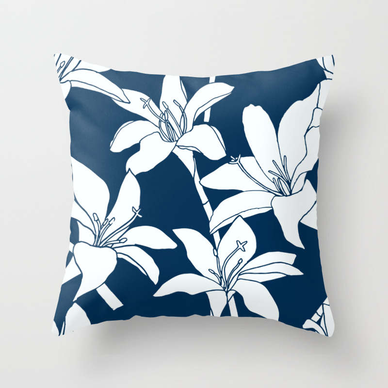 midnight blue throw pillows