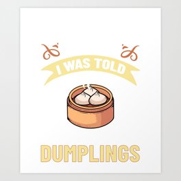 Dumpling Dim Sum Recipes Soup Vegetarian Art Print