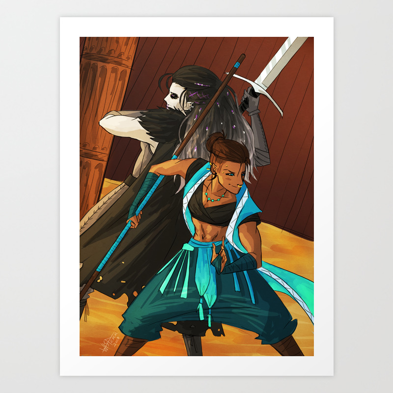 Beau And Yasha Painting Art Print By Wisperr Society6