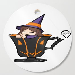 Teacup Witch Cutting Board