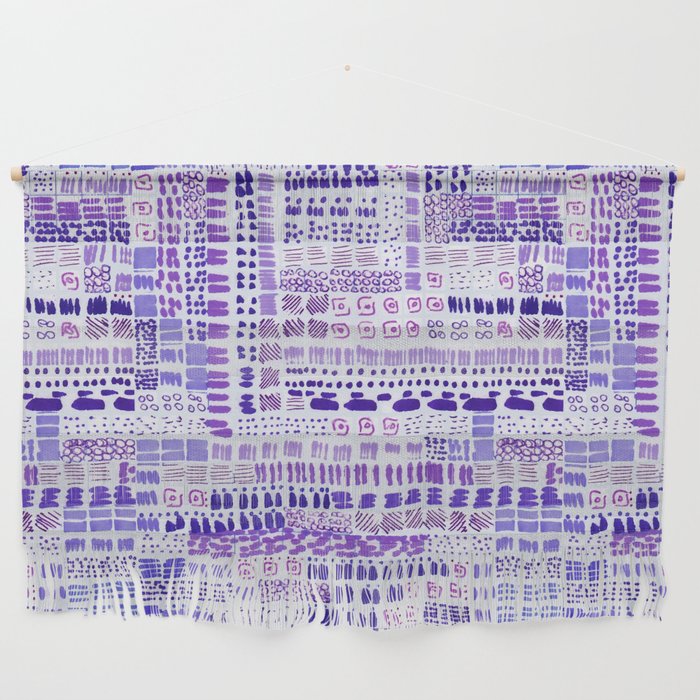 lilac vaporwave ink marks hand-drawn collection Wall Hanging