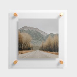 Argentina Photography - Long Road Going Towards A Huge Mountain Floating Acrylic Print