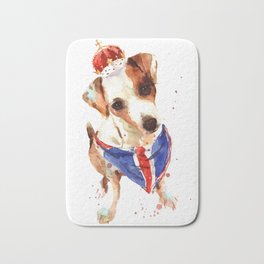 The Union Jack Bath Mat | Jackrussellterrier, Jackrussellgift, Animal, Dogpainting, Watercolor, Terrierpainting, Dogprints, Painting, Jackrussellprint, Watercolordogs 