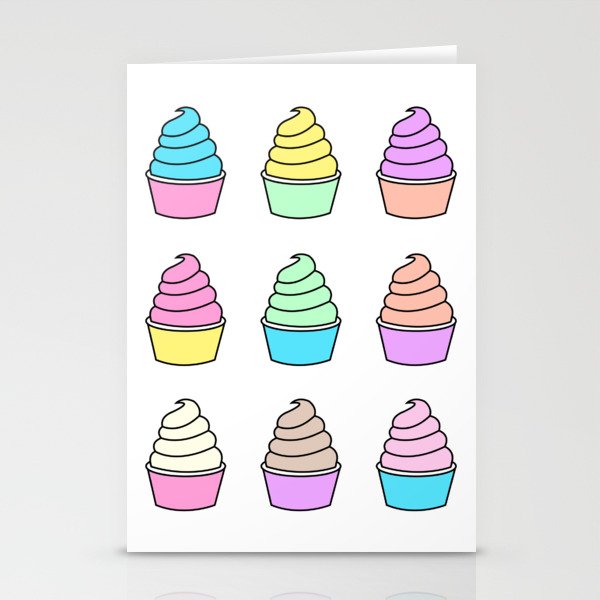 Ice Cream Flavors Stationery Cards