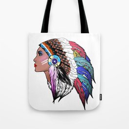 Native American woman,Indian American design Tote Bag