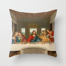 The Last Supper By Leonardo Da Vinci Throw Pillow