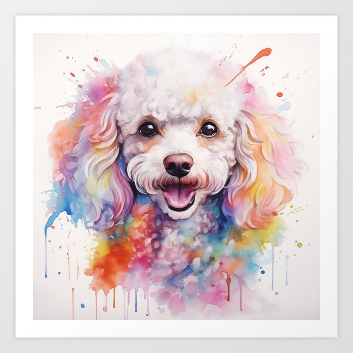 Watercolor Poodle Art Print