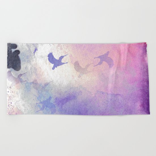 Hummingbird Heaven Beach Towel
